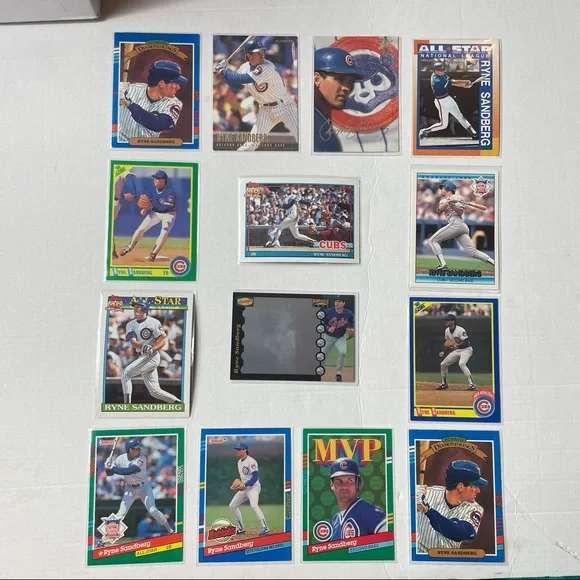 Ryne Sandberg Lot 🔥 14 Baseball Cards Lot Vintage Card Collection - Picture 4 of 8